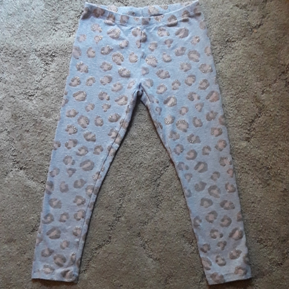 Grey leopard print leggings
